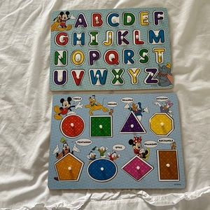 Melissa and Doug puzzles - Disney alphabet and shapes/colors